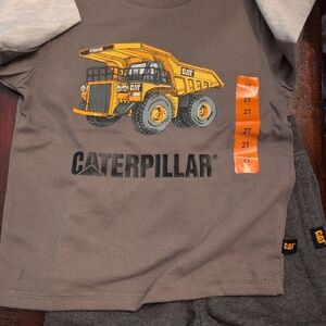 Caterpillar Kids 2 Piece T-Shirt And Pant Set with Dump Truck Graphic 2t